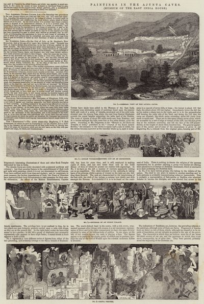 Obrazy v jeskyních Ajanta, Muzeum Východoindického domu od John Wykeham Archer