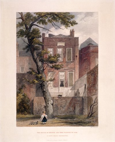 Pohled na Miltonovu rezidenci, Petty France, Westminster, Londýn, 1851 od John Wykeham Archer