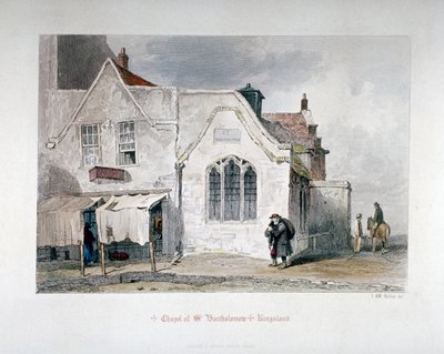 Pohled na kapli svatého Bartoloměje, Kingsland Road, Hackney, Londýn, 1851 od John Wykeham Archer