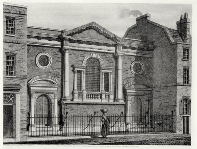 Church of St. Alphage, leptané J. Skeltonem pro Architectural Series of London Churches, pub. od J. Bootha, 1814 od John after Coney