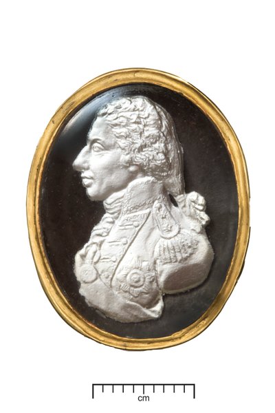 Zlatý prsten admirála Lorda Nelsona, kolem roku 1820 (zlato a sulfid) od John after De Vaere