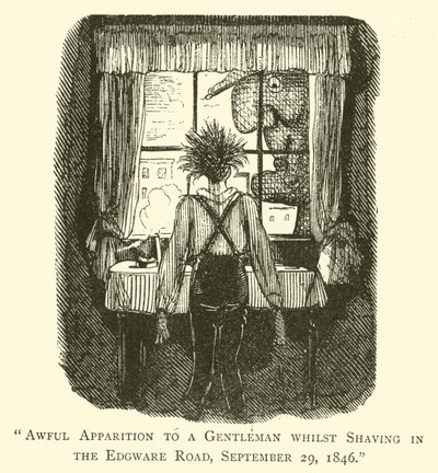Hrozné zjevení pánovi při holení na Edgware Road, 29. září 1846 od John after Leech
