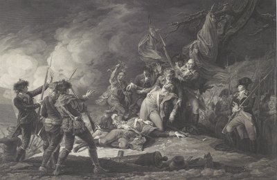 Smrt generála Montgomeryho, při útoku na Quebec, prosinec 1775, 1798 od John after Trumbull