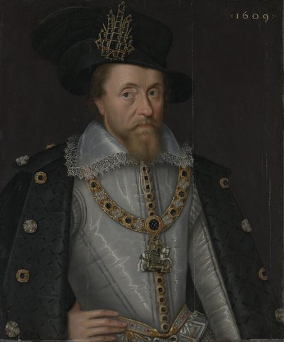 Anglický a skotský král Jakub I. (1566-1625) od John de Critz
