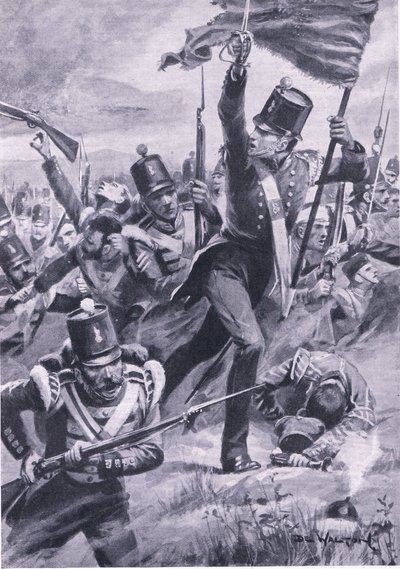 Postup lehké divize u Almy, 20. září 1854, ilustrace z 