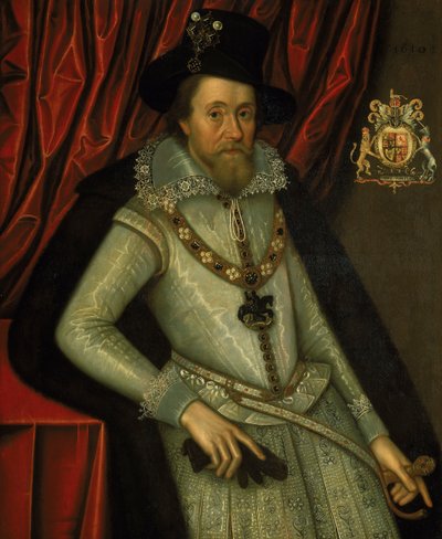 Jakub I. (1566-1625), asi 1610 (olej na plátně) od John de the Elder Critz