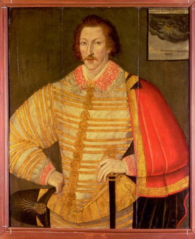 Portrét gentlemana, považovaný za anglického navigátora Thomase Cavendishe od John the Younger Bettes