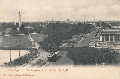„Město a Chowringhee z Y.M.C.A.“, počátek 20. století. od Johnston and Hoffmann
