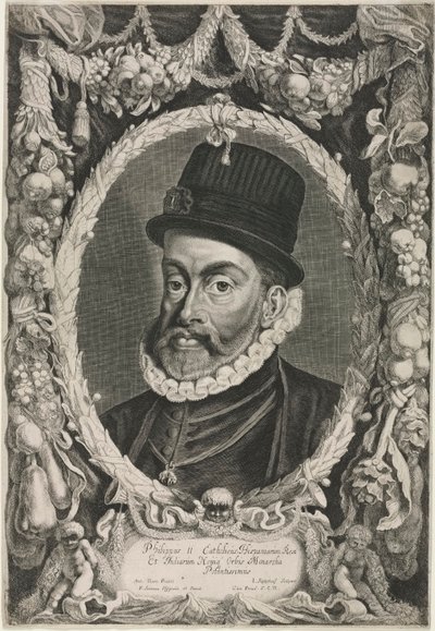 Portrét Filipa II., španělského krále od Jonas Suyderhoef