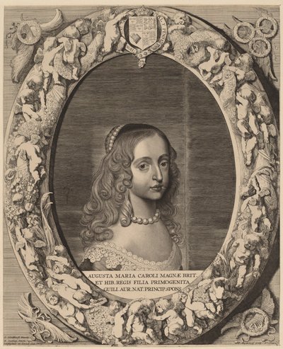 Marie I Stuart od Jonas Suyderhoff after Gerrit van Honthorst