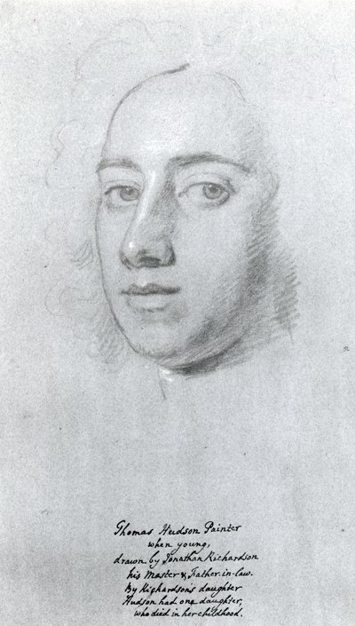 Thomas Hudson (1701-79) (křída na papíře) od Jonathan Richardson