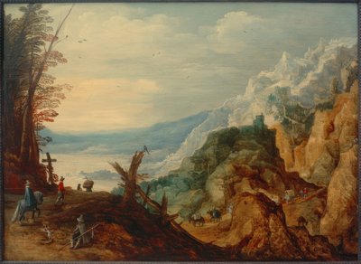 Horská krajina s cestovateli od Joos de Momper