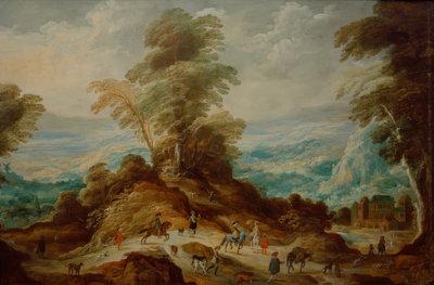 Horská krajina s loveckou družinou od Joos de Momper