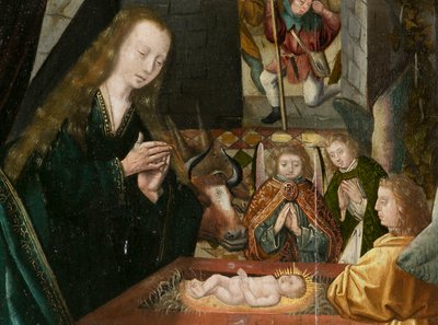 Triptych z Betléma, cca 1540 (malba na dřevě) od Joos van (attr. to) Cleve