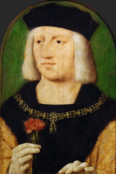 Rané nizozemské umění: Portrét císaře Maxmiliána I. (1459-1519) par Cleve, Joos van (asi 1485-1540), kolem 1508. Olej na dřevě, 28,5x22,3. Uměleckohistorické muzeum, Vienne od Joos van Cleve