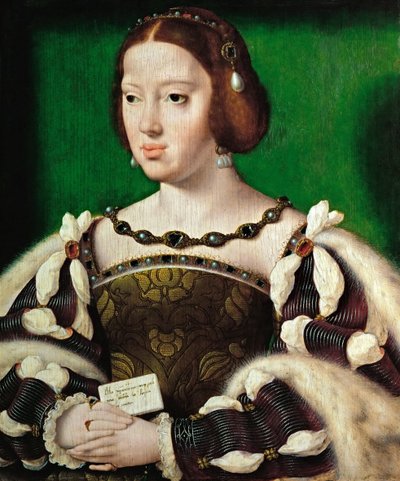 Rané nizozemské umění: Portrét královny Eleonory Rakouské (1498-1558) par Cleve, Joos van (asi 1485-1540), po roce 1530. Olej na dřevě, 35,5x29,5. Uměleckohistorické muzeum, Vienne od Joos van Cleve
