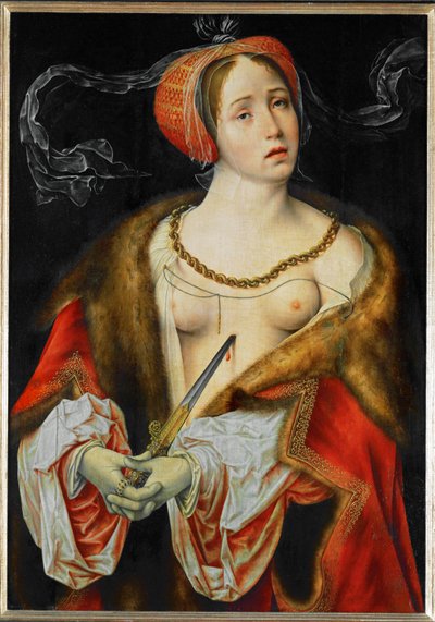Lucretia (malba na dubovém dřevě) od Joos van Cleve
