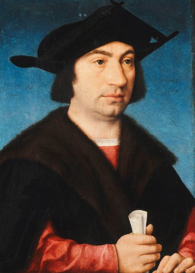Portrét Stefano Raggio, poloviční délka, od Joos van Cleve