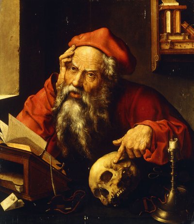 svatý Jeronýme, od Joos van Cleve