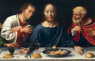 Poslední večeře, Kristus mezi Janem a Petrem od Joos van Cleve