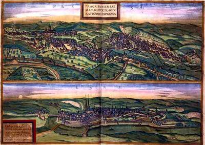 Mapa Prahy a vejce, z 