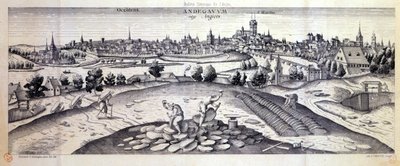 Břidlicový lom v Angers, 1561 od Joris Hoefnagel