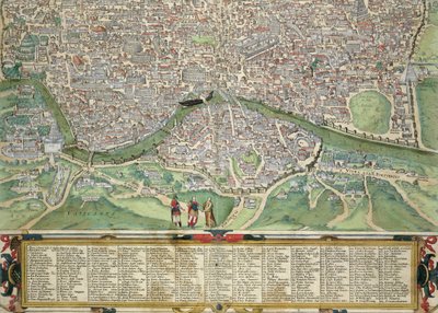 Mapa Říma z „Civitates Orbis Terrarum“ od Georga Brauna (1541-1622) a Franse Hogenberga (1535-90) kolem 1572-1617 (viz 138955) od Joris Hoefnagel