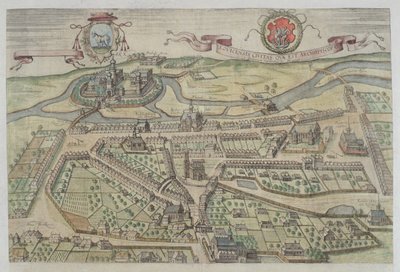 Pohled na Lowicz, z „Civitates Orbis Terrarum“ od Georga Brauna (1541-1622) a Franse Hogenberga (1535-90) od Joris Hoefnagel