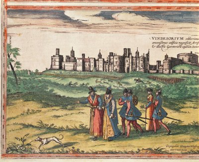 Pohled na hrad Windsor z knihy "Civitates Orbis Terrarum" od Georga Brauna (1541-1622) a Franse Hogenberga (1535-90) 1599 od Joris Hoefnagel