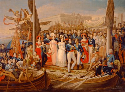 Ferdinand VII. Vylodění v přístavu Santa Maria, 19. století od José Aparicio