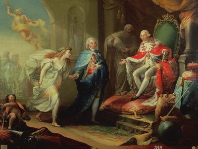 Godoy darující mír Karlu IV, 1796 od José Aparicio
