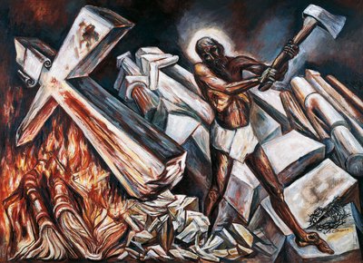 Kristus ničí svůj kříž od José Clemente Orozco