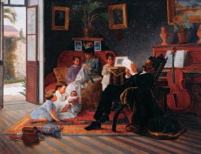 Scéna rodiny Adolfa Pinta od José Ferraz de Almeida Júnior