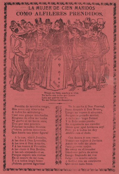 Žena ze sta manželů – jako špendlíky na od José Guadalupe Posada