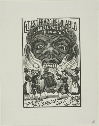 Ďábel zadokolky S Hlavou od José Guadalupe Posada