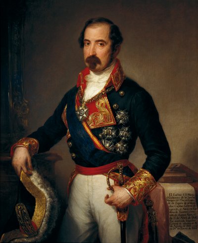 Portrét Manuela Gutierreze de la Comcha i Irigoyen (1808-1874), markýze z Duera od José Gutiérrez de la Vega