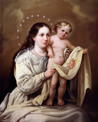 Panna Marie Milosrdenství od Jose Agustin Arrieta