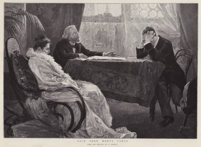 Návrat z Monte Carla (litho) od Jose Garnelo y Alda