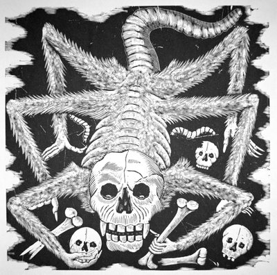 Calavera Huertista, kolem roku 1910 (rytina) od José Guadalupe Posada