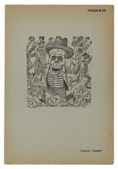 Calavera criminal od José Guadalupe Posada