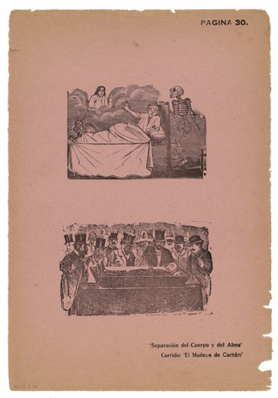 Oddělení těla a duše (rytina) od José Guadalupe Posada