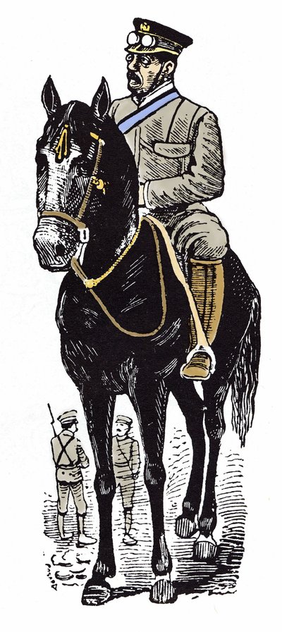 Mexická revoluce (1910-1920): Portrét viktoriánského zahradníka (1854-1916). Xylografie od Jose Guadalupe Inn (1852-1913). od José Guadalupe Posada