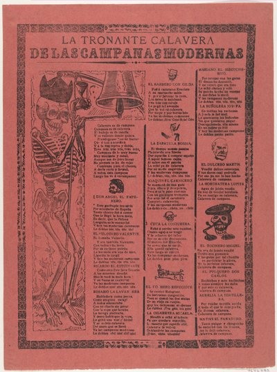 Das donnernde Skelett der modernen Glocken od José Guadalupe Posada