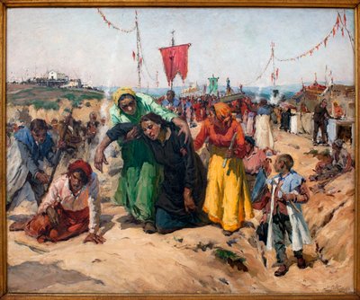 The Promises; Obraz od Jose Malhoa (1855-1933), Olej na dřevě od José Malhoa