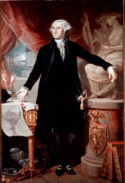 Portrét prezidenta Spojených států George Washingtona (1732-1799) Obraz Giuseppe Perovani (1765-1835) Madrid, Academia de San Fernando od José Perovani