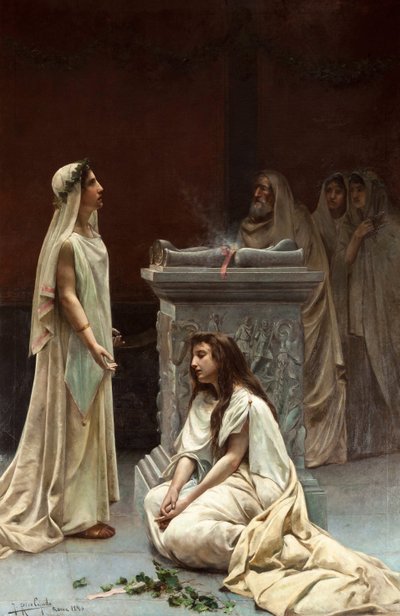 Akademické umění: The Vestals od Rico Cejudo, Jose (1864-1943) od Jose Rico y Cejudo