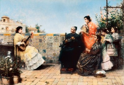 Návštěva léku (malba, začátek 20. století) od Jose Rico y Cejudo