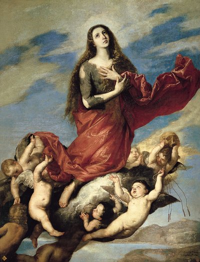 Maria Magdalena wird in den Himmel aufgenommen von Jusepe de Ribera