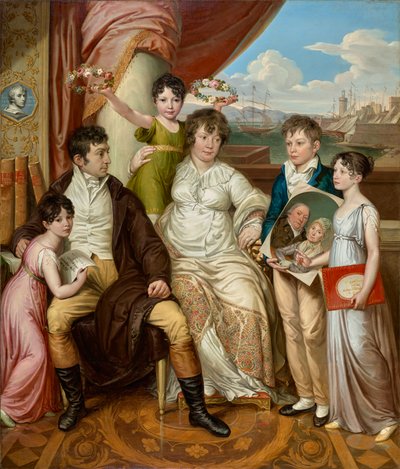 Rodina velkoobchodníka Johanna Christiana Edlera von Bruchmanna od Josef Abel