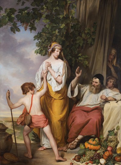Abraham odmítá Hagar a Izmaela od Josef Danhauser